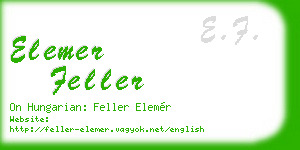 elemer feller business card